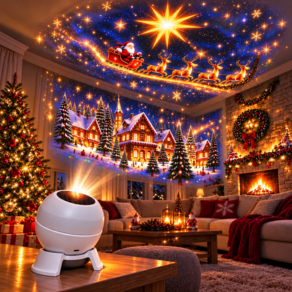 💡 2️⃣お部屋が一瞬でクリスマス空間に — クリスマスプロジェクションライト