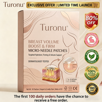 💥Turonu® 👩‍🔬 ナノ微針パッチ バスト専用 バストアップ高機能タイプ💃