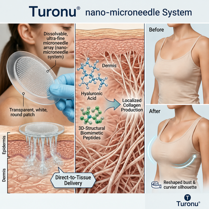 💥Turonu® 👩‍🔬 ナノ微針パッチ バスト専用 バストアップ高機能タイプ💃