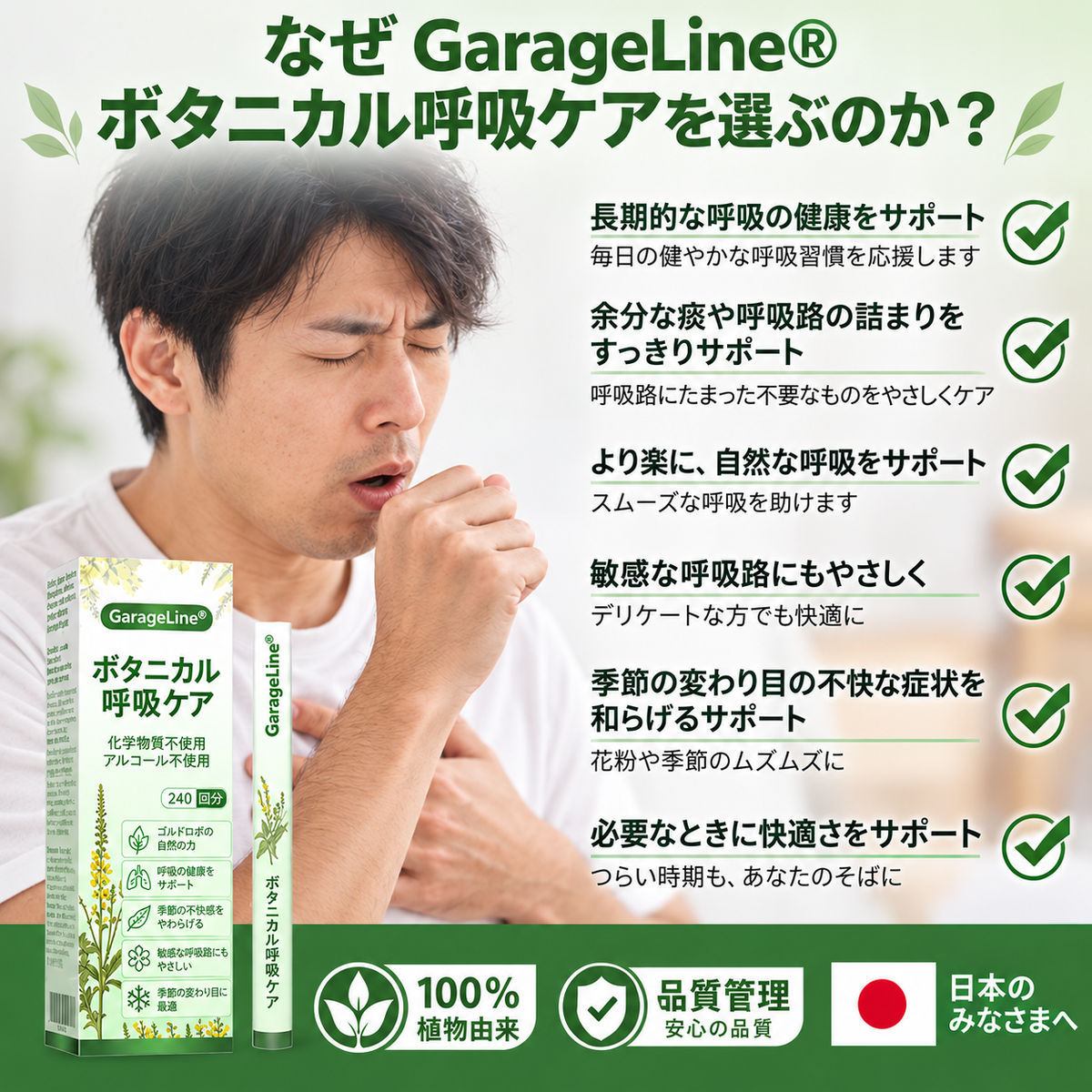 2️⃣GarageLine® ボタニカル マレイン 呼吸ケアディフューザー